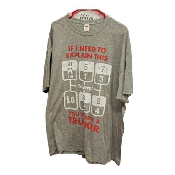 Mens Graphic Crewneck Trucker Tee Shirt NWOT size 2XL - Picture 1 of 6